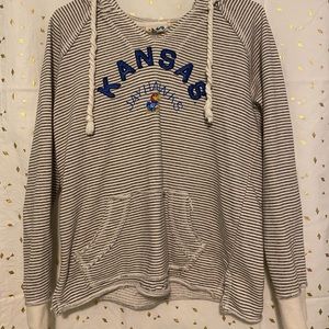 Kansas Jayhawks striped hoodie